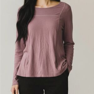 Soft Surroundings Women's Mauve Long Sleeve Tunic Blouse M